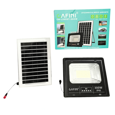 Reflector LED de 300W con panel solar + Kit de instalación