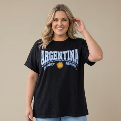 REMERA REINA PLUS ARGENTINA LAURELES 