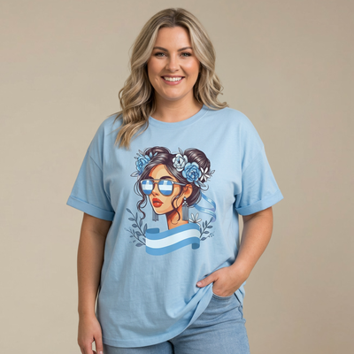REMERA REINA PLUS ARGENTINA WOMAN