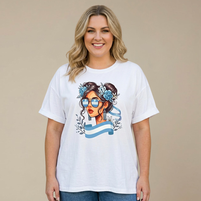 REMERA REINA PLUS ARGENTINA WOMAN