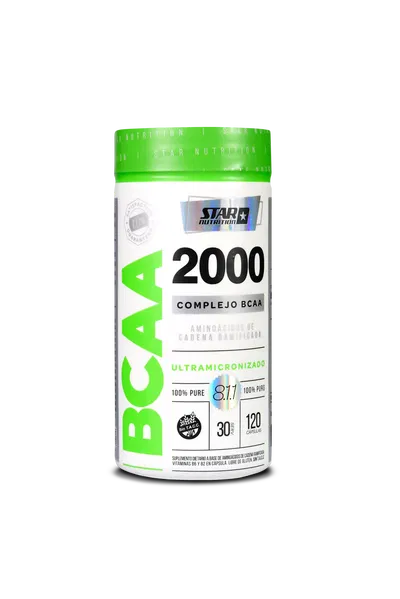 Bcaa 2000 X 120 Caps Star Nutrition Aminoácidos Sabor Neutro