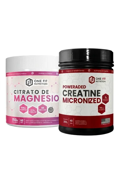 ONE FIT Creatina 200Grs + Citrato de Magnesio 150Grs