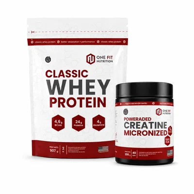 ONE FIT Classic Whey Protein 2 Lbs + Creatina Monohidrato 200 Grs