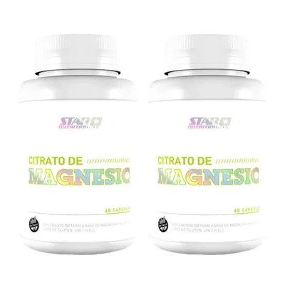 Citrato De Magnesio X 60 Caps Star Nutrition x2 Unidades