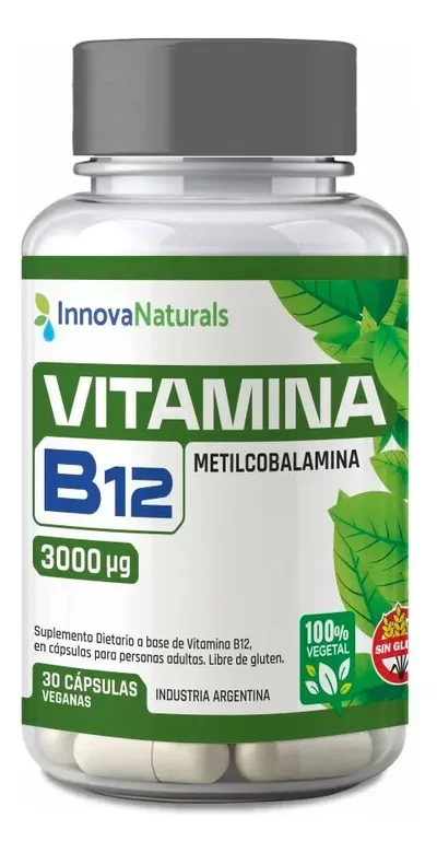 Vitamina B12 Metilcobalamina Innova Naturals 30 Capsulas