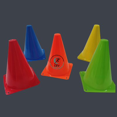 Cono Deportivo 18cm PVC Gerzu Naranja Entrenamiento Fútbol Hockey