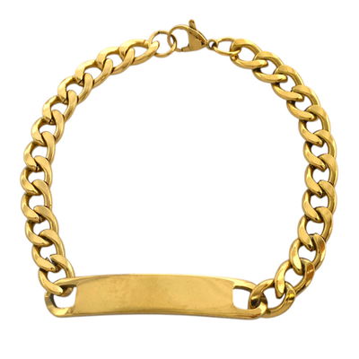 pulsera identidad mediana dorada