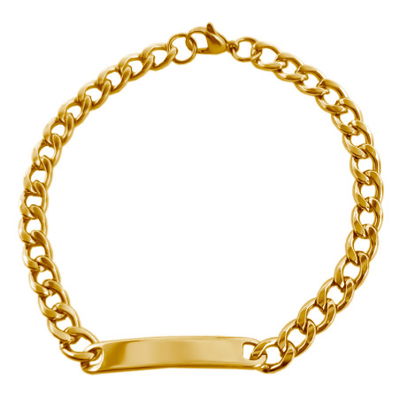 pulsera identidad chica dorada