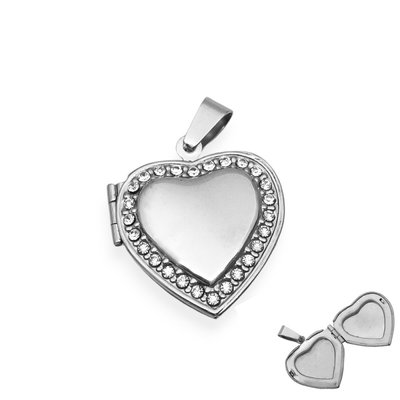 Relicario corazon strass