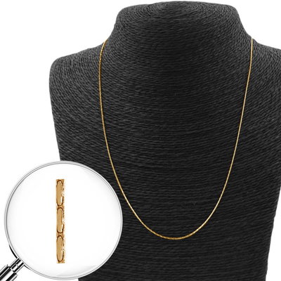 Pack x10 cadenas triguilla 45cm dorada