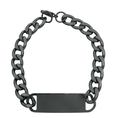 pulsera identidad grande negra