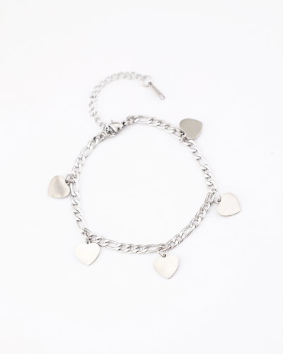 Pulsera 5 corazones 
