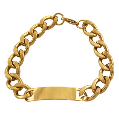 Pulsera identidad hombre dorado