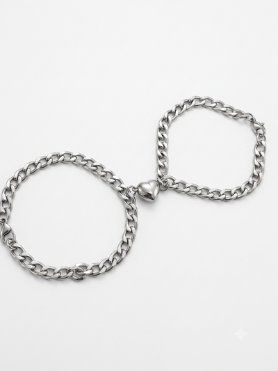 Pulseras con iman corazón para compartir (x2)