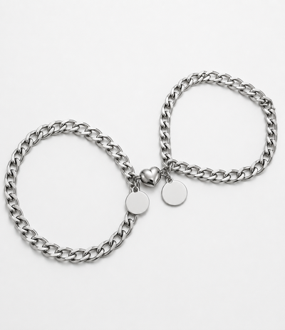 Pulseras con iman + medalla para compartir