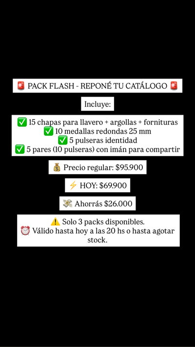 Pack flash 🔥