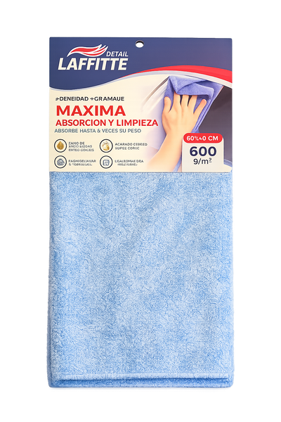 Paño de Microfibra Alta Absorción 60×40 cm – Laffitte Detail | 600 g/m²
