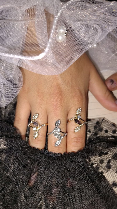 Anillos regulable dorado y plateados