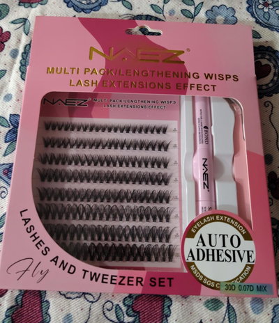 Kit de pestañas auto adhesivo más pinza y pegamento