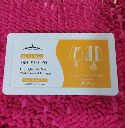 Tips soft gel para pie  Paris Night  500pcs