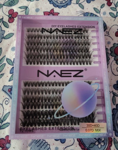 Extensión de pestañas Naez 30D +40D  0.07 D mix  