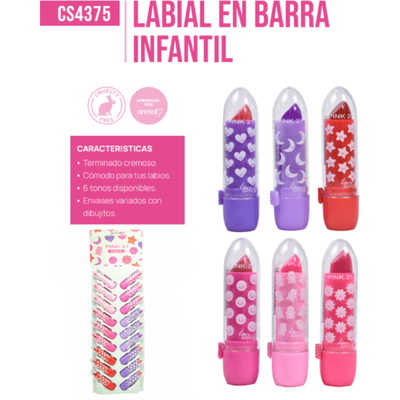 Labial mini en barra infantiles