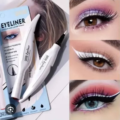 Delineador liquido en fibra blanco en pluma
