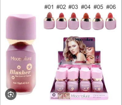 Rubor viral con esponjita moc♡allure 6 tonos