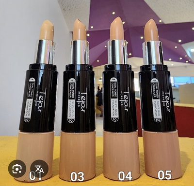 Correctores de ojeras doble! En barra y líquido de tejar