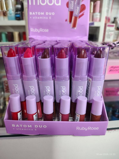 Labiales dúo en barra y líquido de ruby rose