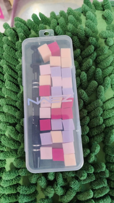 Kit de esponjitas para uñas con pinza NAEZ