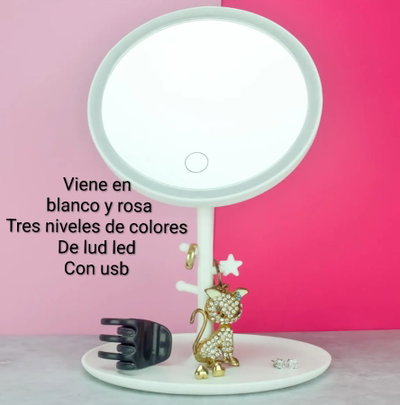 Espejo con luz 90°