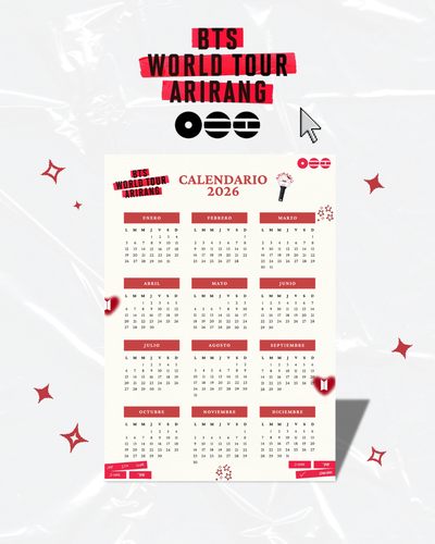 Calendario 2026 - BTS