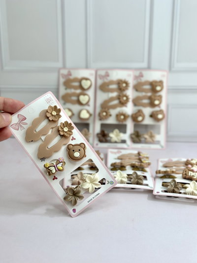 Pack broches + gomitas + hebillas