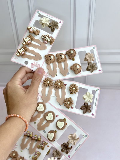 Pack broches + gomitas + hebillas