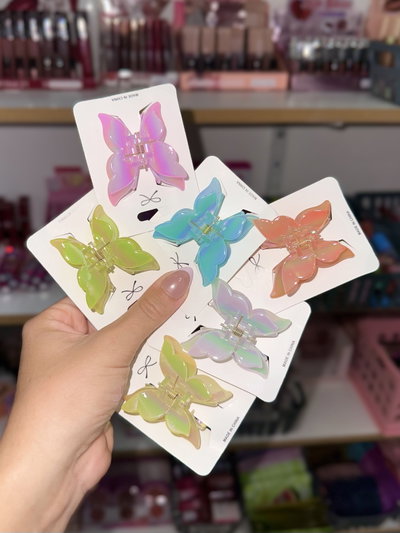 Broche mariposa tornasol liso