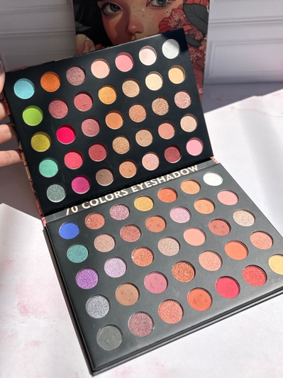 Paleta de sombras x70 colores - TEI