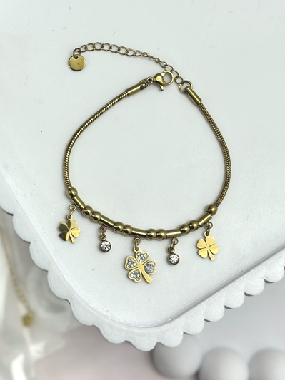 Pulsera acero dorado 05