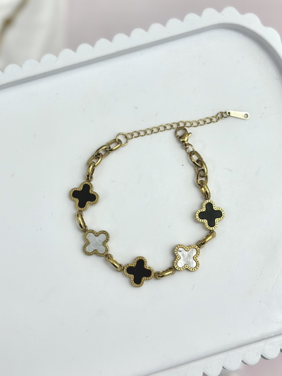 Pulsera acero dorado 07