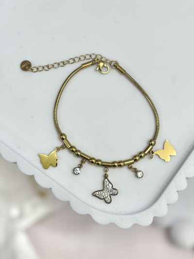 Pulsera acero dorado 04