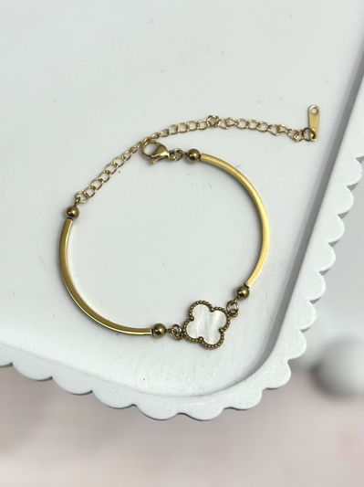 Pulsera acero dorado 02