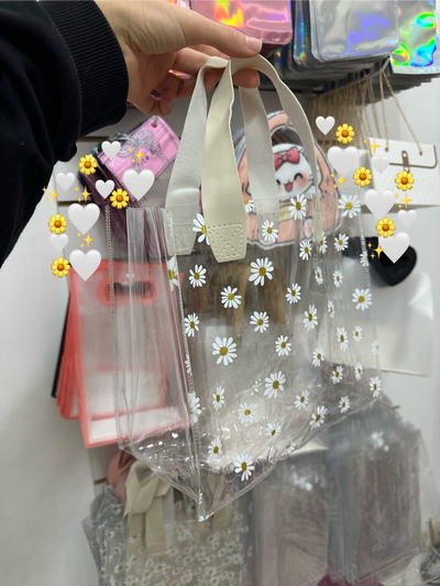 Bolsa pvc margaritas. 25x22x8 cm