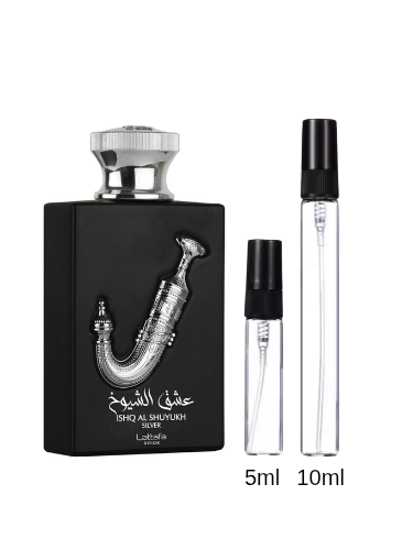 Decant Ishq Al Shuyukh Silver Lattafa
