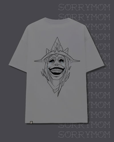 Remera Oversize Estatua de Dios Gris