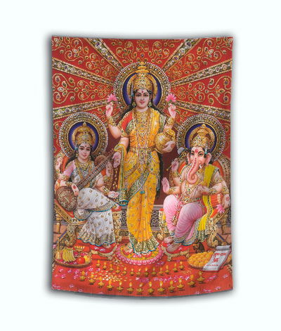 Tapiz "Lakshmi-Saraswati-Ganesha"