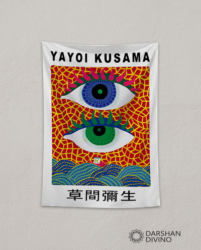 Tapiz "ojos" Yayoi Kusama