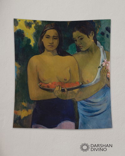 Tapiz "Pechos con flores rojas" Paul Gauguin