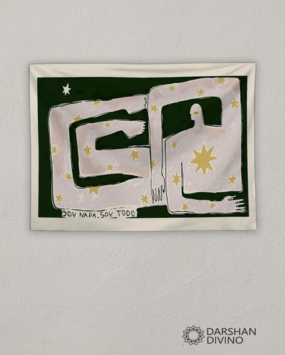 Tapiz "Soy Todo, Soy Nada" verde