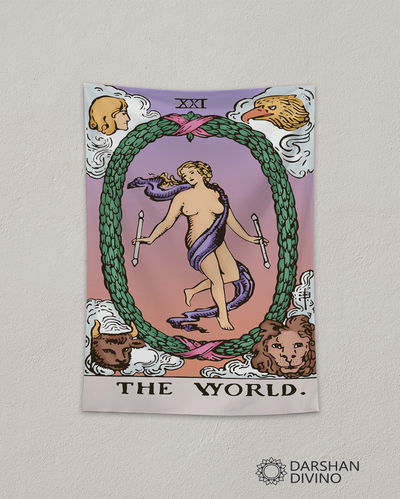 Tapiz "El Mundo" color pastel