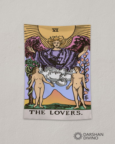 Tapiz "Los Enamorados" color pastel